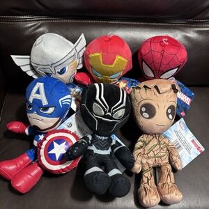 NWT Marvel Avengers Groot Black Panther Captain America Iron Man Spiderman Thor